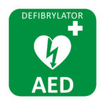 Tablica informacyjna AED – 25 x 25 cm