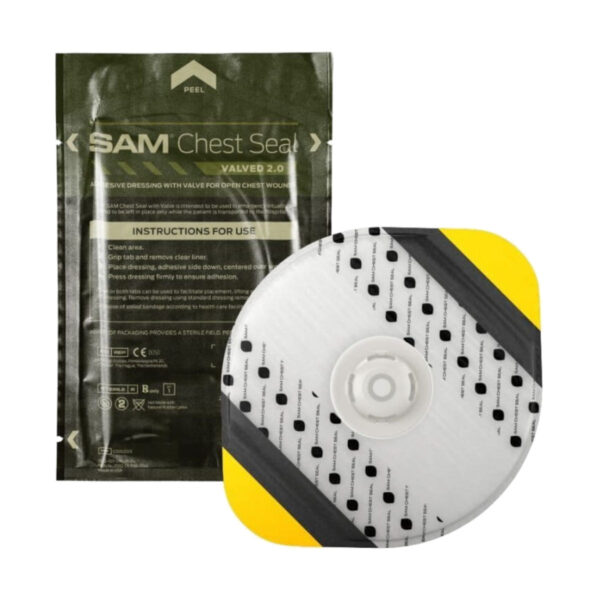 Opatrunek wentylowy SAM Chest Seal Valved 2.0 Opatrunek wentylowy SAM Chest Seal Valved 2.0