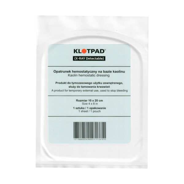 Opatrunek hemostatyczny KLOTPAD 10 x 20 cm Opatrunek hemostatyczny KLOTPAD 10 x 20 cm