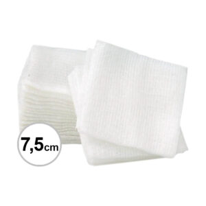Kompres z gazy, niejałowy 7,5 x 7,5 cm | 100 sztuk