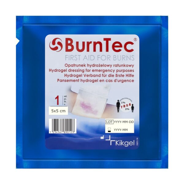 Opatrunek hydrożelowy BurnTec 5 x 5 cm Opatrunek hydrożelowy BurnTec 5 x 5 cm