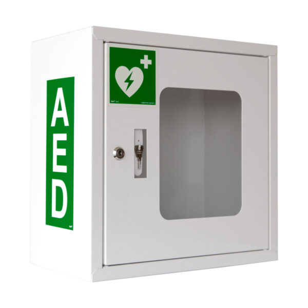 Szafka wewnętrzna, metalowa na defibrylator AED z alarmem dźwiękowym (kluczyk) Szafka wewnętrzna, metalowa na defibrylator AED z alarmem dźwiękowym (kluczyk)