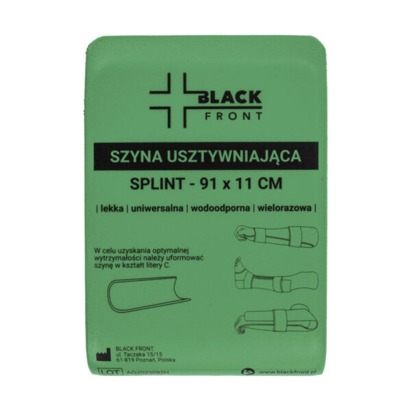 Szyna unieruchamiająca SPLINT 11 x 91 cm, kolor zielony Szyna unieruchamiająca SPLINT 11 x 91 cm, kolor zielony
