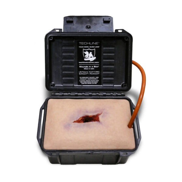 Trenażer tamowania krwotoku – rana odłamkowa (Techline – Shrapnel Wound in a Box Trenażer tamowania krwotoku – rana odłamkowa (Techline – Shrapnel Wound in a Box®)