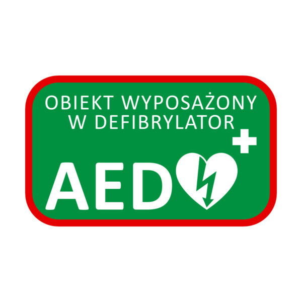 Tablica informacyjna AED – obiekt wyposażony 25 x 15 cm Tablica informacyjna AED – obiekt wyposażony 25 x 15 cm